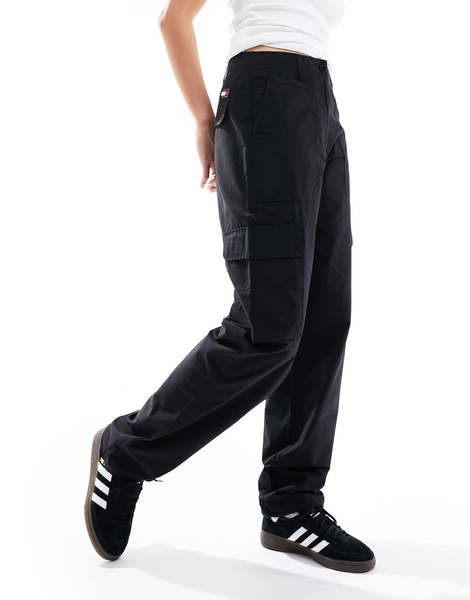 Tommy Jeans Harper high rise cargo pants in black