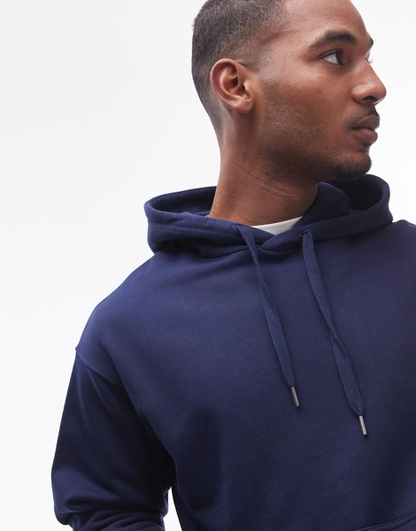 ARKET relaxed terry hoodie in blue