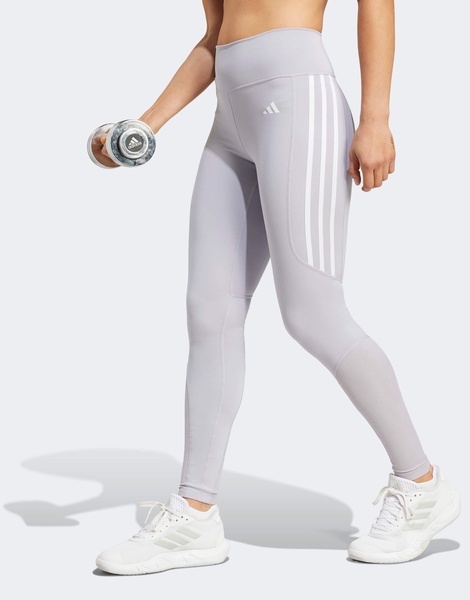 adidas Performance Mat Mix sports leggings in gray