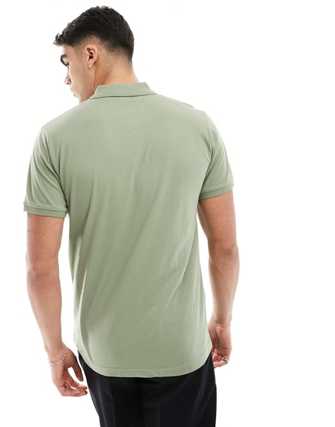 Brave Soul polo in washed sage green