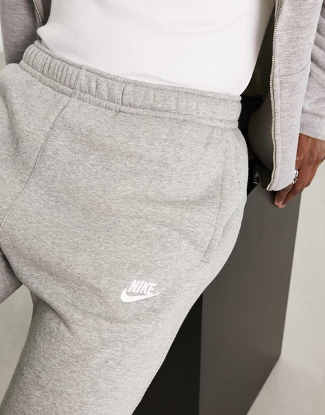 Nike Club cuffed sweatpants in gray