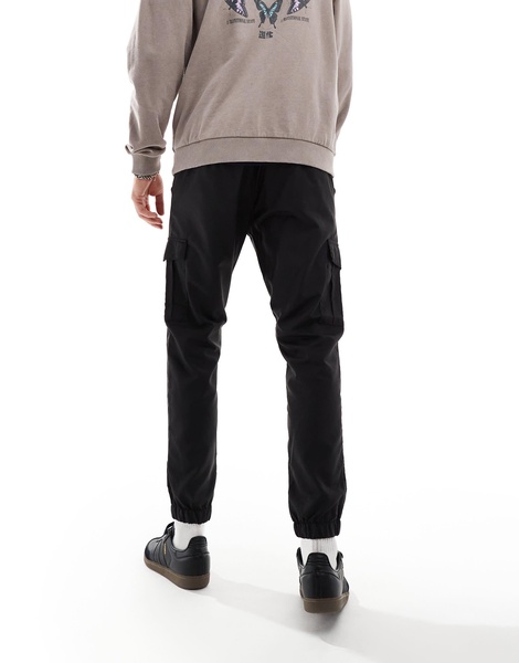 French Connection tech cargo pants in black