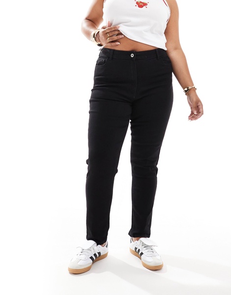 COLLUSION Plus high rise skinny jeans in black