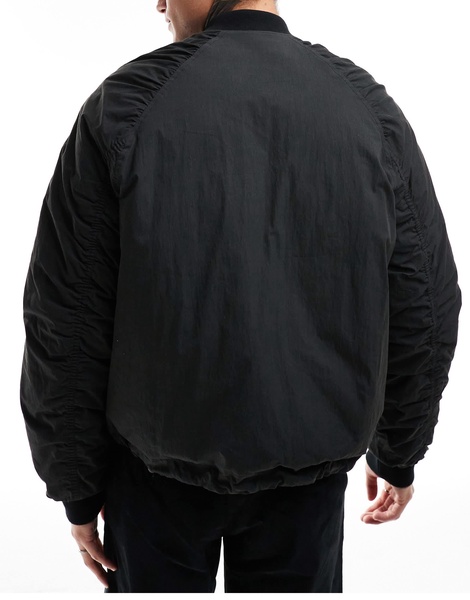 ASOS DESIGN oversized bomber jacket in black