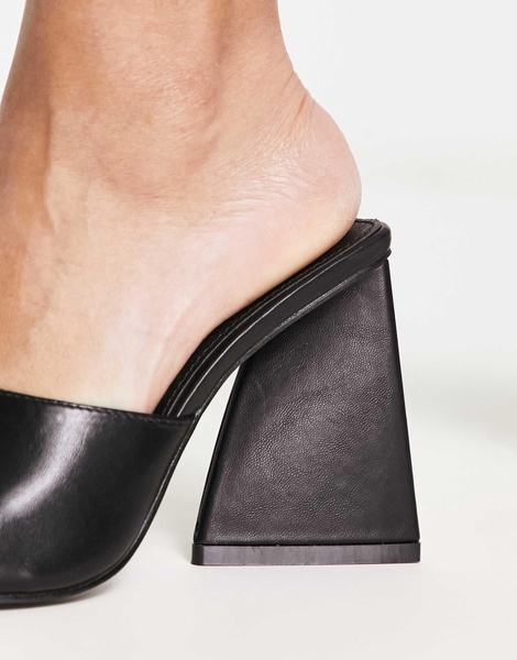 RAID Angel mules with angular heel in black