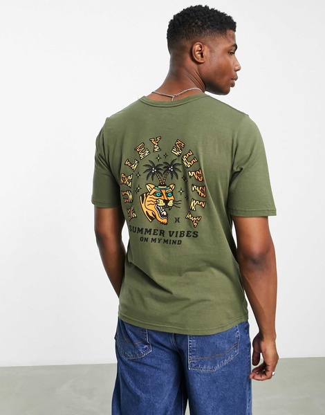 Hurley Summer Vibes t-shirt in khaki