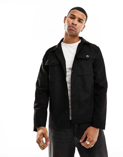 Brave Soul button up jacket in black