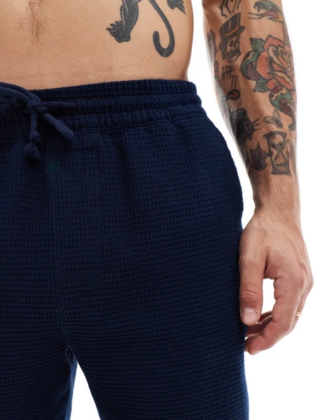 ONLY & SONS waffle shorts in navy - part of a set