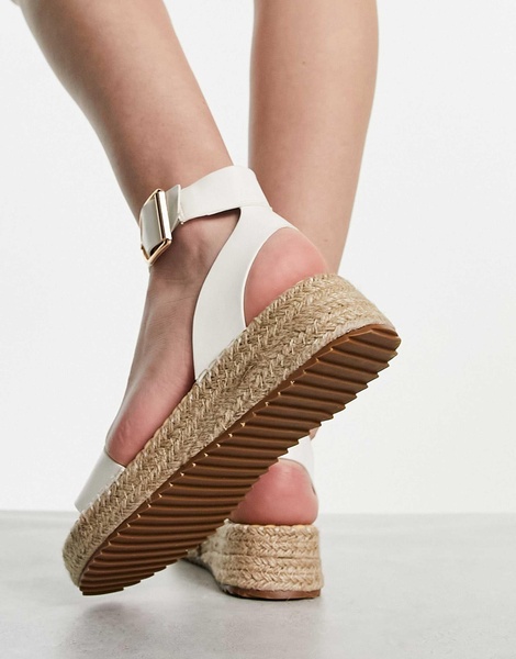 RAID Alice flatform espadrilles in white