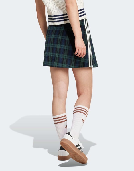 adidas Originals tartan skirt in green