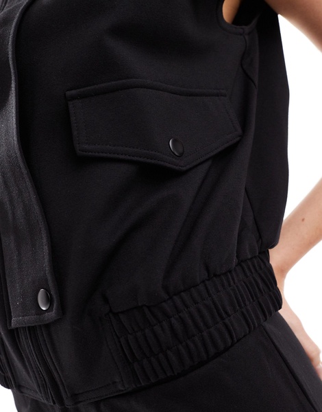 Mango utility vest in black - part of a set