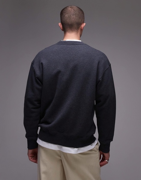 ARKET relaxed terry sweatshirt in dark gray