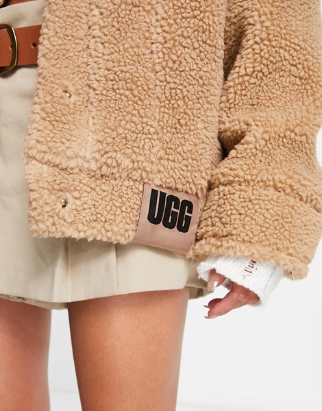 UGG Frankie sherpa trucker jacket in camel