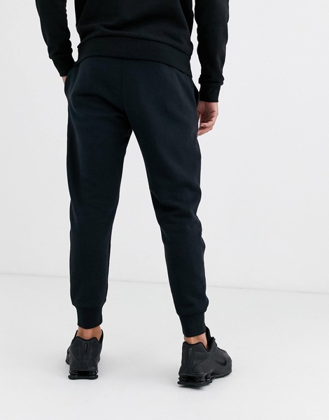 Nike Club Fleece cuffed sweatpants in black - BLACK