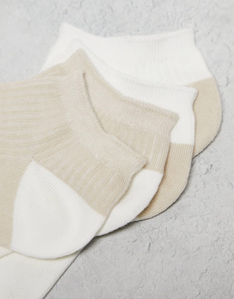 Lindex 4 pack sneaker socks in neutral