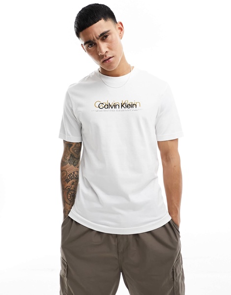 Calvin Klein logo t-shirt in white