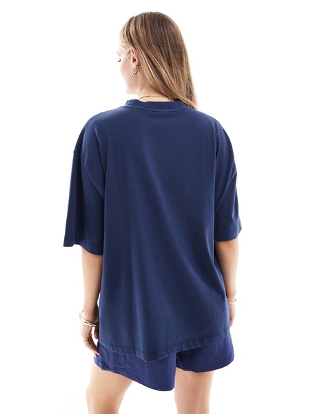 ASOS DESIGN oversized t-shirt with airbrush effect california graphic in navy