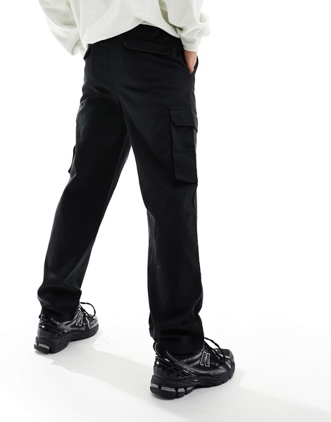 Only & Sons loose fit cargo pants in black