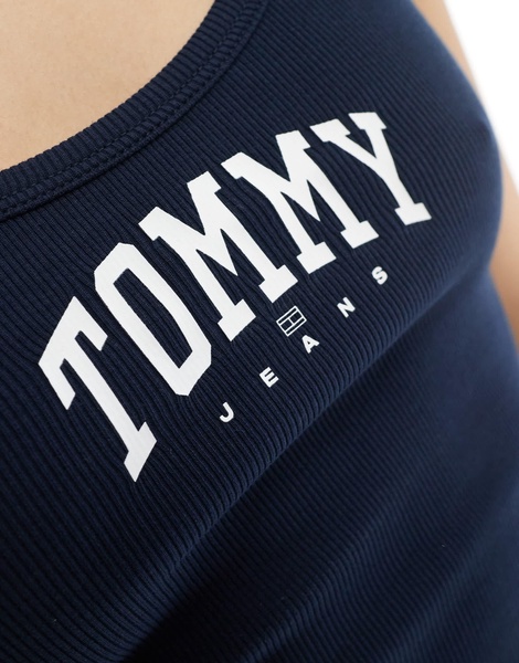 Tommy Jeans varsity logo tank top in navy