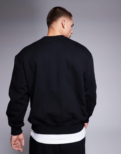 ASOS DESIGN premium heavyweight oversized sweatshirt in black