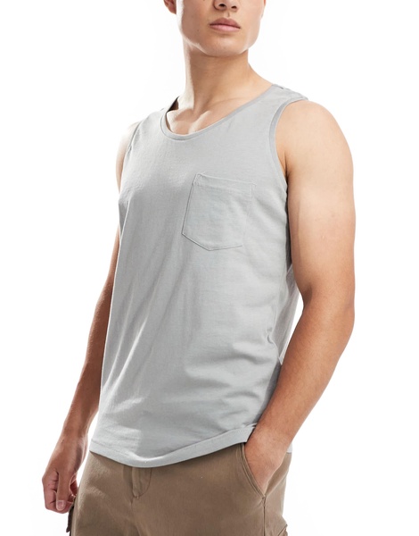 Threadbare 3 pack pocket vest in gray, stone & off white