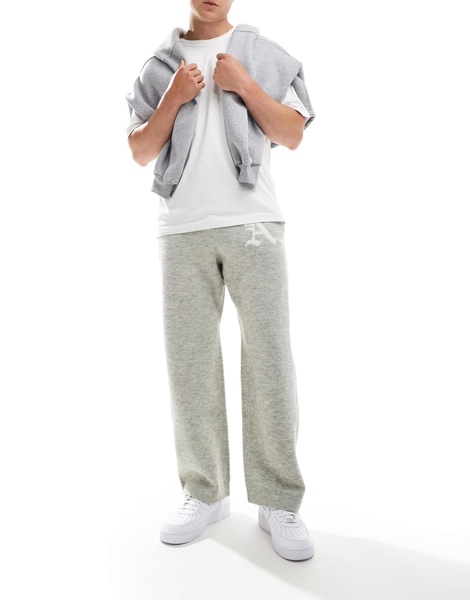 ADPT knitted loose fit sweatpants in gray