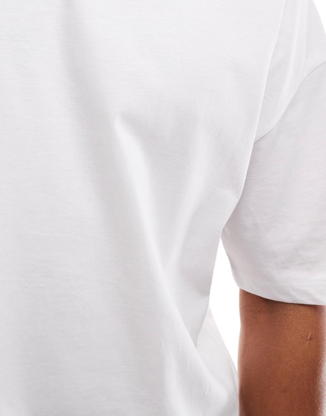 ASOS DESIGN oversized t-shirt in white with cherub back print