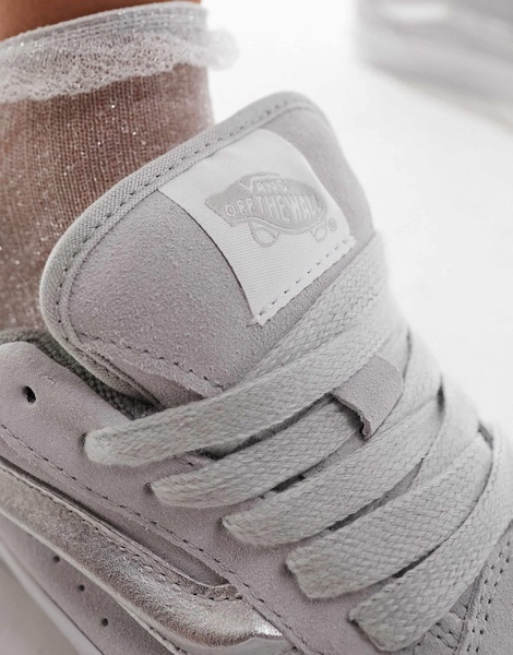 Vans Knu Skool chunky sneakers in white and silver