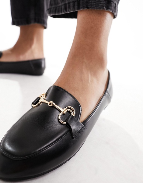 RAID Amiela horsebit loafers in black