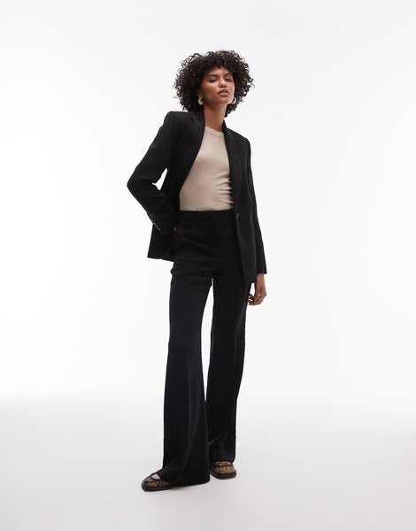 Mango cinched waist blazer 139 in black - part of a set