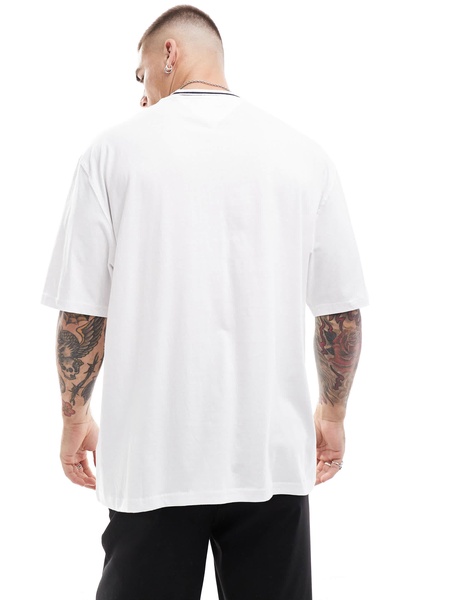 Tommy Jeans oversized t-shirt in white with tipping