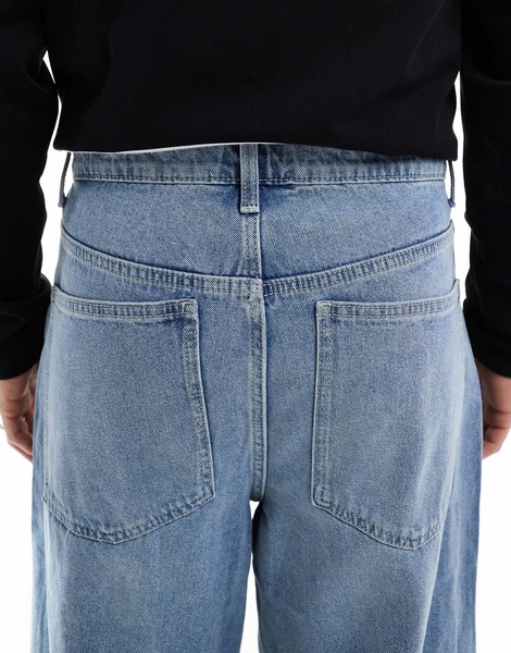 ASOS DESIGN super baggy jeans in light wash blue