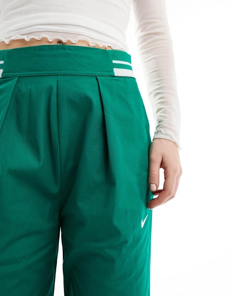 Nike Collection woven wide leg pants in green