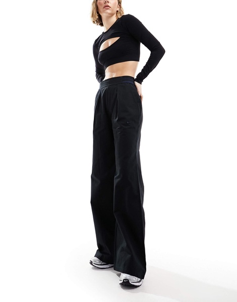 Nike Collection woven wide leg pants in black