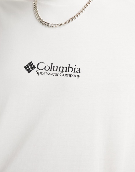 Columbia CSC basic logo T-shirt in white Exclusive to ASOS