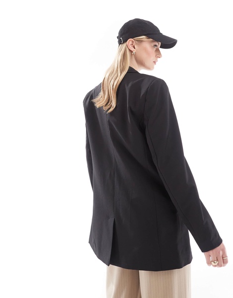 ASOS DESIGN Tall single breasted blazer in black