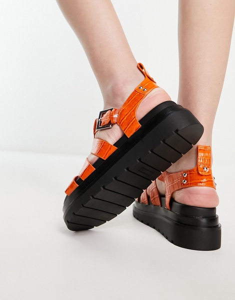 River Island gladiator sandals in orange