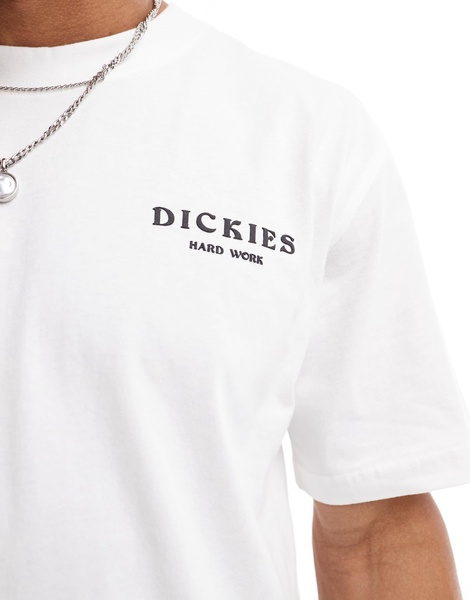 Dickies Oatfield back print t-shirt in white