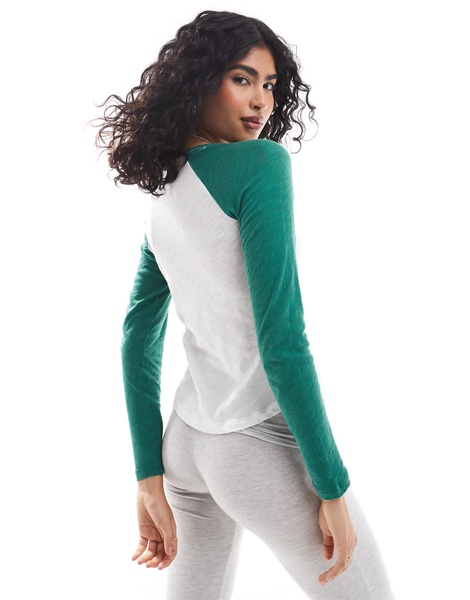 Cotton On raglan long sleeve sleep top with LA graphic