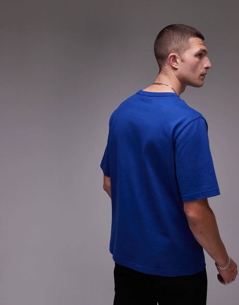 ARKET heavyweight jersey oversized t-shirt in blue