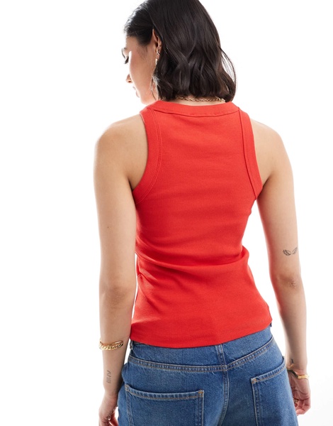 Mango racer front tank top in red