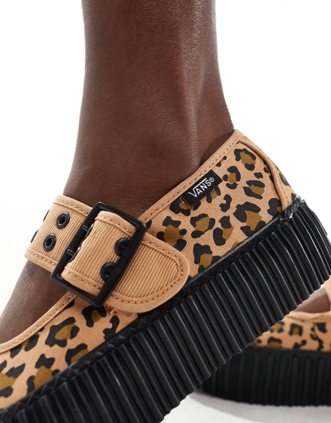 Vans Mary Jane Creepers in leopard print