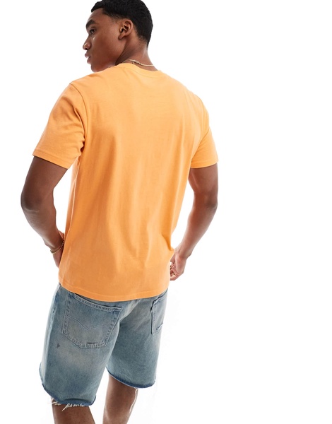 Threadbare lemon embroidery T-shirt in orange