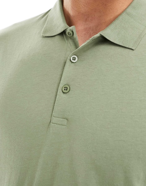 Brave Soul polo in washed sage green