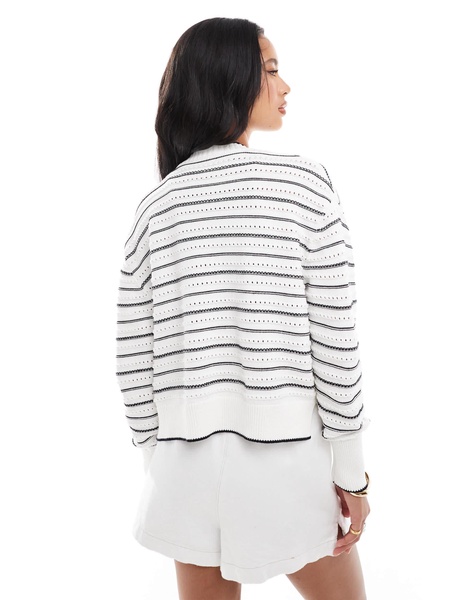 French Connection cardigan in black and white