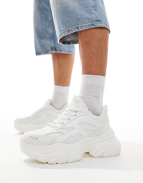 ASOS DESIGN chunky sneakers in white