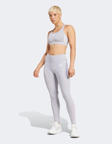 adidas Performance Mat Mix sports leggings in gray