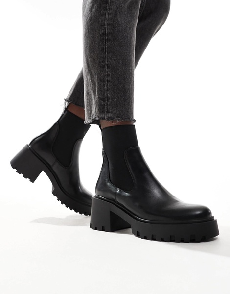 ASOS DESIGN Rowan chunky chelsea boots in black