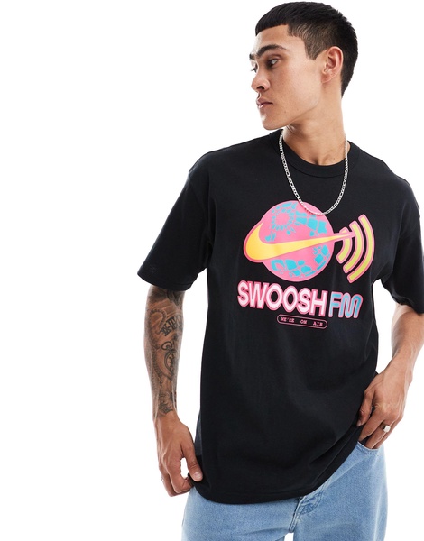 Nike Swoosh FM graphic t-shirt in black