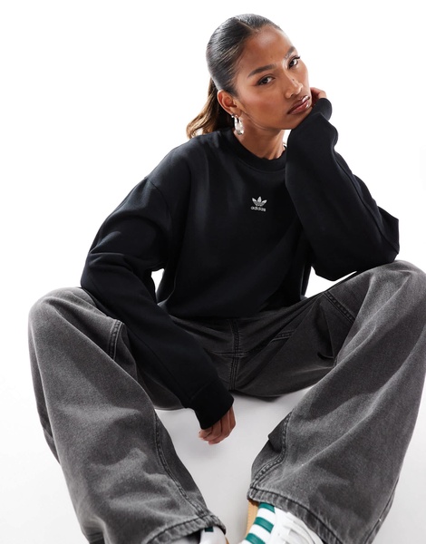 adidas Originals essential oversized sweatshirt in black